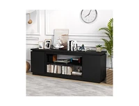 Tv Cabinet with 3 Adjustable Shelves and Anti-Tipping Kits Secure Entertainment Center for Living Room