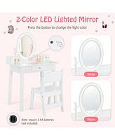 Kids Vanity Set with Lighted Mirror Fun and Stylish Dressing Table for Toddlers