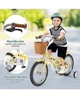 Kids Adjustable Bike with Reflectors and Bell Safe Bicycle for Children Aged 4-7 Years Old