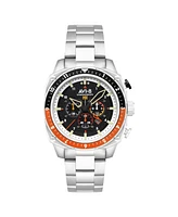 Avi-8 Men's Hawker Hunter Atlas Dual-Time Chronograph Solid Stainless Steel Bracelet Watch