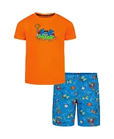 Under Armour Little and Toddler Boys 2-Piece Town Pool Short Sleeve T-Shirt Volley Shorts Set