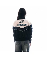 The Wild Collective Women's Black Philadelphia Eagles 1/4-Zip Track Jacket