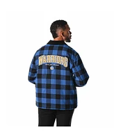 The Wild Collective Men's and Women's Black Golden State Warriors Flannel Full-Zip Shacket