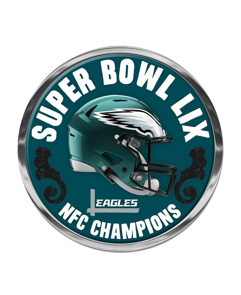 Wincraft Philadelphia Eagles 2024 Nfc Champions Domed Metal Auto Emblem