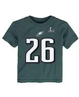 Nike Toddler Saquon Barkley Green Philadelphia Eagles Super Bowl Lix Player Name Number T-Shirt