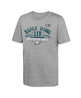 Fanatics Big Boys and Girls Heather Gray Philadelphia Eagles Super Bowl Lix Made It T-Shirt