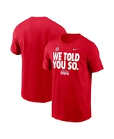 Nike Men's Scarlet Ohio State Buckeyes College Football Playoff 2024 National Champions We Told You So T-Shirt