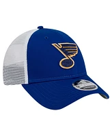 New Era Men's Blue/White St. Louis Blues Core Trucker 9SEVENTY Stretch-Snap Hat