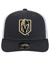 New Era Men's Charcoal/White Vegas Golden Knights Core Trucker 9SEVENTY Stretch-Snap Hat