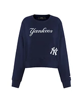 Pro Standard Women's Navy New York Yankees Game Day Classics Crewneck Pullover Sweatshirt