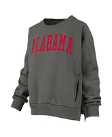 Pressbox Women's Charcoal Alabama Crimson Tide Pocketed Raglan Pullover Sweatshirt