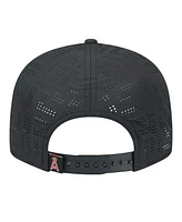 New Era Men's Black Los Angeles Angels Laser Cut 9FIFTY Snapback Hat