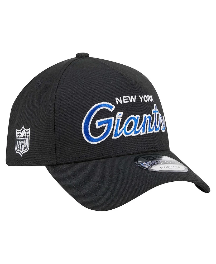 New Era Men's Black New York Giants Smith 9FORTY Adjustable Hat