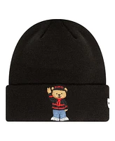 New Era Big Boys and Girls Black Ac Milan Bear Cuffed Knit Hat