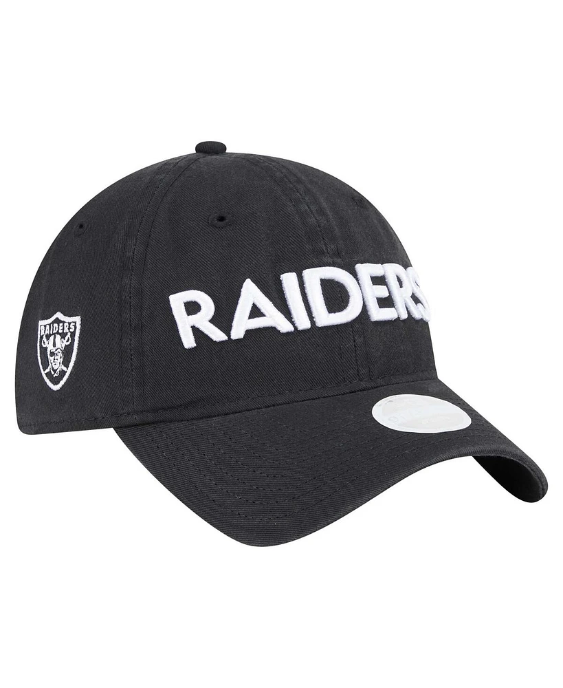 New Era Women's Black Las Vegas Raiders Cece 9TWENTY Adjustable Hat