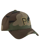 New Era Men's Camo Pittsburgh Pirates Woodland Team Pop 9FORTY A-Frame Adjustable Hat