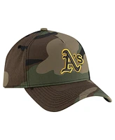 New Era Men's Camo Athletics Woodland Team Pop 9FORTY A-Frame Adjustable Hat