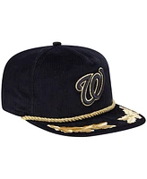 New Era Men's Black Washington Nationals Corduroy Filigree Golfer Adjustable Hat