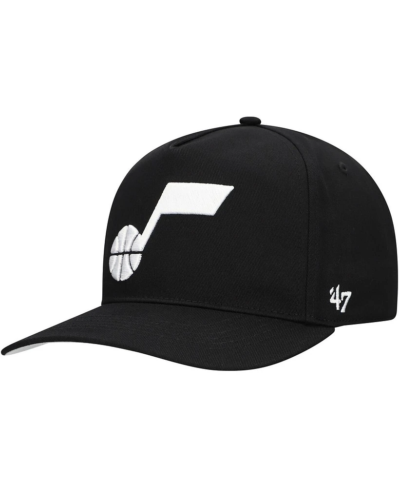 '47 Brand Men's Black Utah Jazz Core Logo Hitch Adjustable Hat