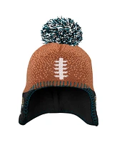 Outerstuff Preschool Brown Jacksonville Jaguars Football Head with Pom Knit Hat