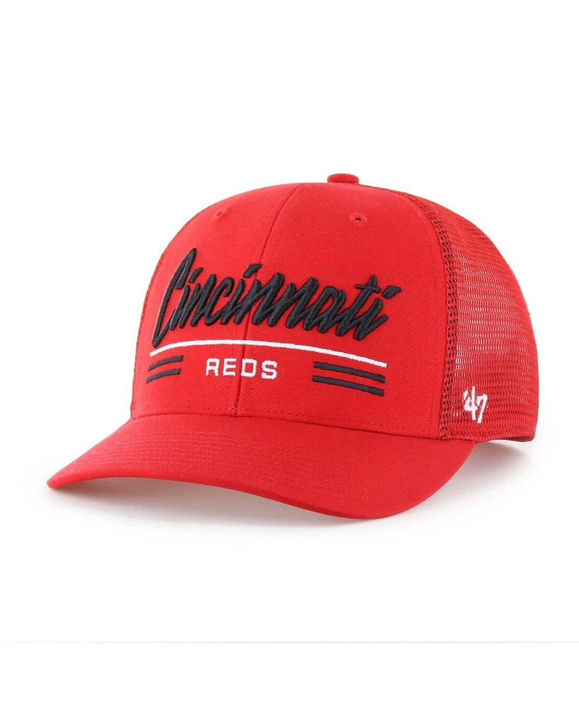 '47 Brand Men's Red Cincinnati Reds Garner Trucker Adjustable Hat