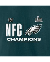 Fanatics Men's Midnight Green Philadelphia Eagles 2024 Nfc Champions Big Tall Hail Mary T-Shirt