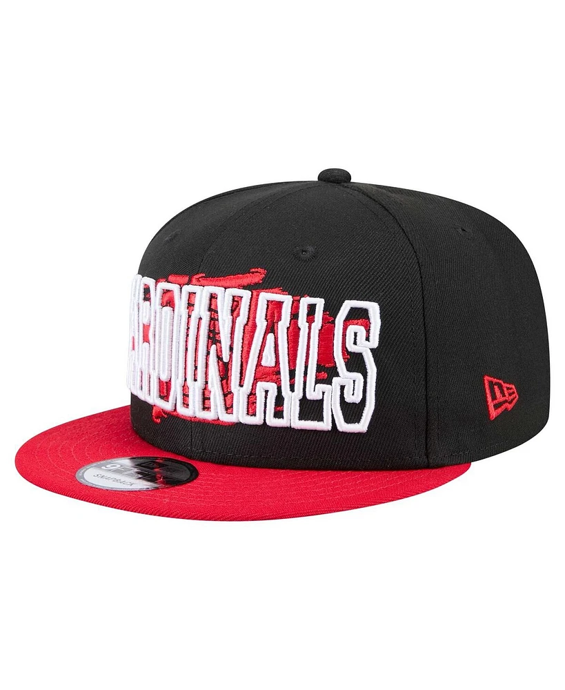 New Era Men's Black St. Louis Cardinals Splatter 9FIFTY Snapback Hat