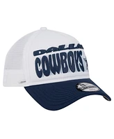 New Era Preschool White/Navy Dallas Cowboys Team Printed A Frame 9FORTY Adjustable Hat