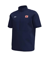 Under Armour Men's Navy Auburn Tigers Motivate Quarter-Zip Short Sleeve T-Shirt