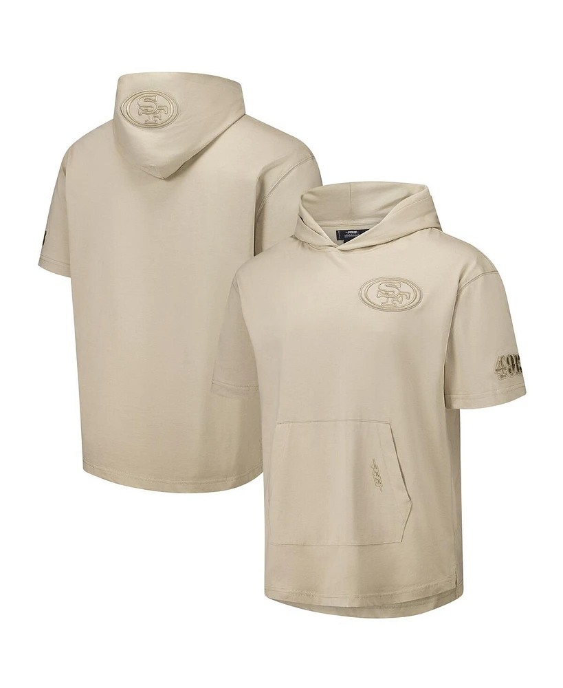 Pro Standard Men's Tan San Francisco 49ers Neutrals Capsule Short Sleeve Pullover Hoodie