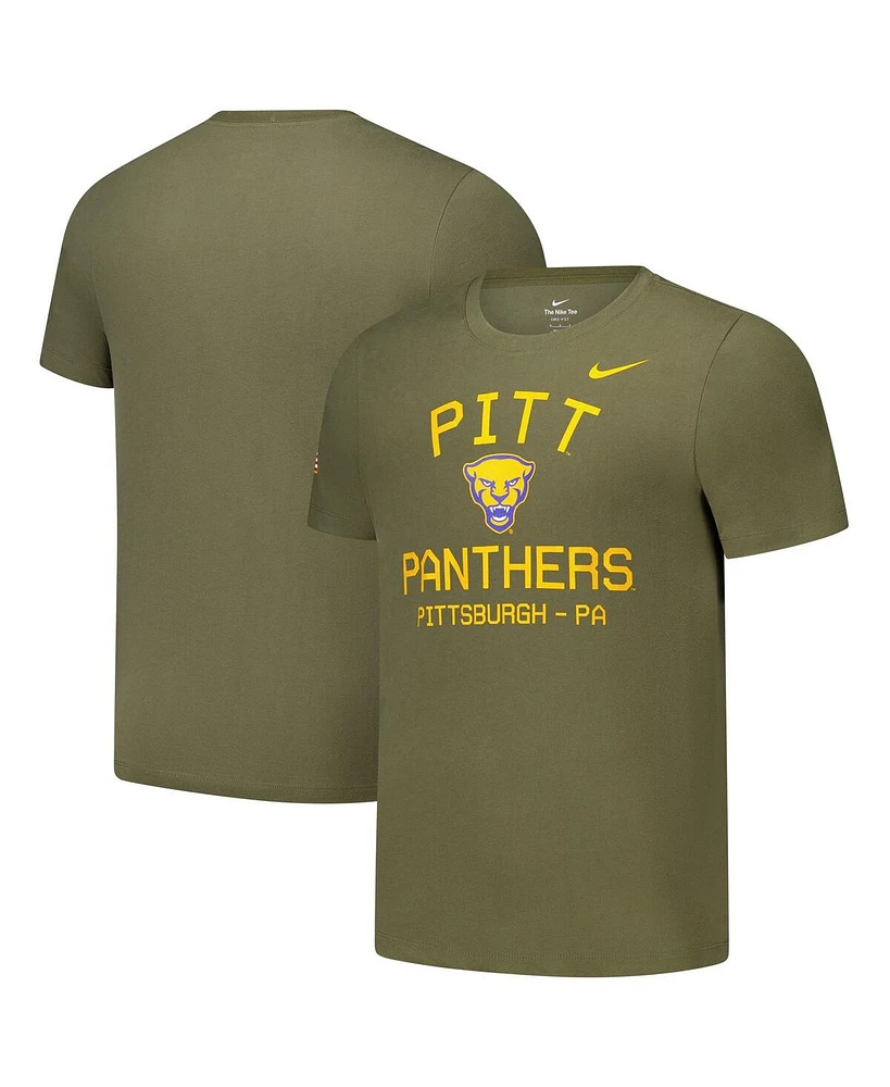 Nike Men's Olive Pitt Panthers 2024 Military Appreciation Performance T-Shirt