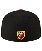 New Era Men's Black Atlanta United Fc Element Tech Pack 59FIFTY Fitted Hat