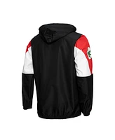 Mitchell & Ness Men's Black Ohio State Buckeyes Throw It Back Full-Zip Windbreaker Jacket