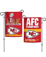 Wincraft Kansas City Chiefs 2024 Afc Champions 12'' x 18'' Double-Sided Garden Flag