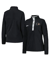 Columbia Women's Black Philadelphia Flyers Benton Springs Half-Snap Jacket