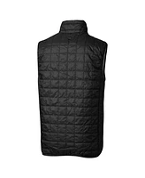 Cutter & Buck Men's Black Detroit Lions Rainier PrimaLoft Eco Insulated Full-Zip Puffer Vest