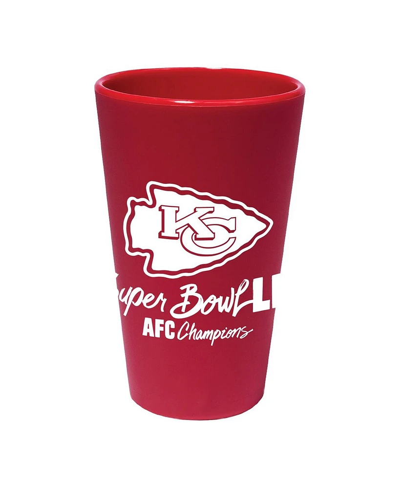 Wincraft Kansas City Chiefs 2024 Afc Champions 16oz. Silicone Pint Glass