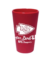 Wincraft Kansas City Chiefs 2024 Afc Champions 16oz. Silicone Pint Glass