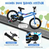 Kids Bike Led Lighted Adjustable with Training Wheels Perfect for 4-7 Years Old Kids