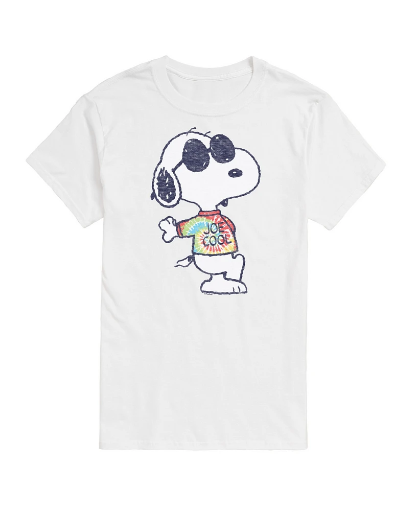 Airwaves Men's Peanuts Joe Cool Tie Dye Short Sleeve T-Shirt