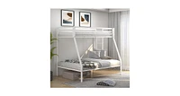 Bunk Bed with Built-In Safety Rail and Ladder for Kids, Perfect for Small Bedrooms