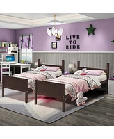 Wooden Bunk Beds Convertible into 2 Individual Beds for Flexible Kids' Room Setup