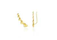 The Lovery Heart Ear Climber Earrings 14k Gold