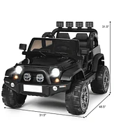 12V 2-Seater Ride on Car Truck with Remote Control and Storage Room