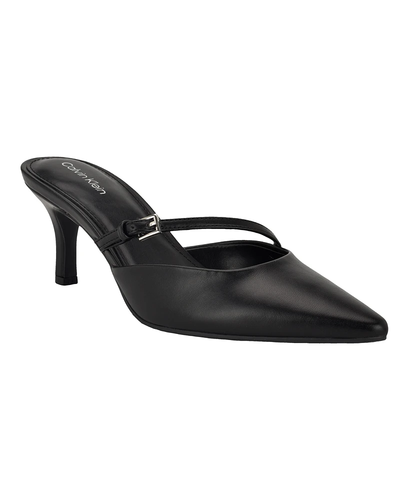 Calvin Klein Women's Jansy Buckle Strap Mid-Stiletto Pumps