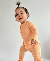 Tiny Knot Co. Baby Boys and Girls Convertible 2 Way Zippered Footed Coverall