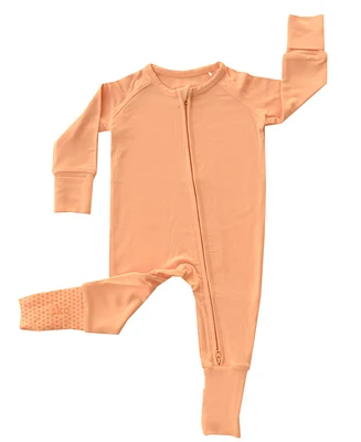 Tiny Knot Co. Baby Boys and Girls Convertible 2 Way Zippered Footed Coverall
