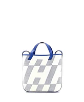 Pre-Owned Hermes 27 Cabas H en Biais Tote Canvas with Leather