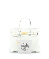 Pre-Owned Hermes Birkin 30 Handbag Light Togo with Gold Hardware