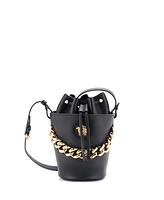 Pre-Owned Versace Small La Medusa Drawstring Bucket Bag Leather